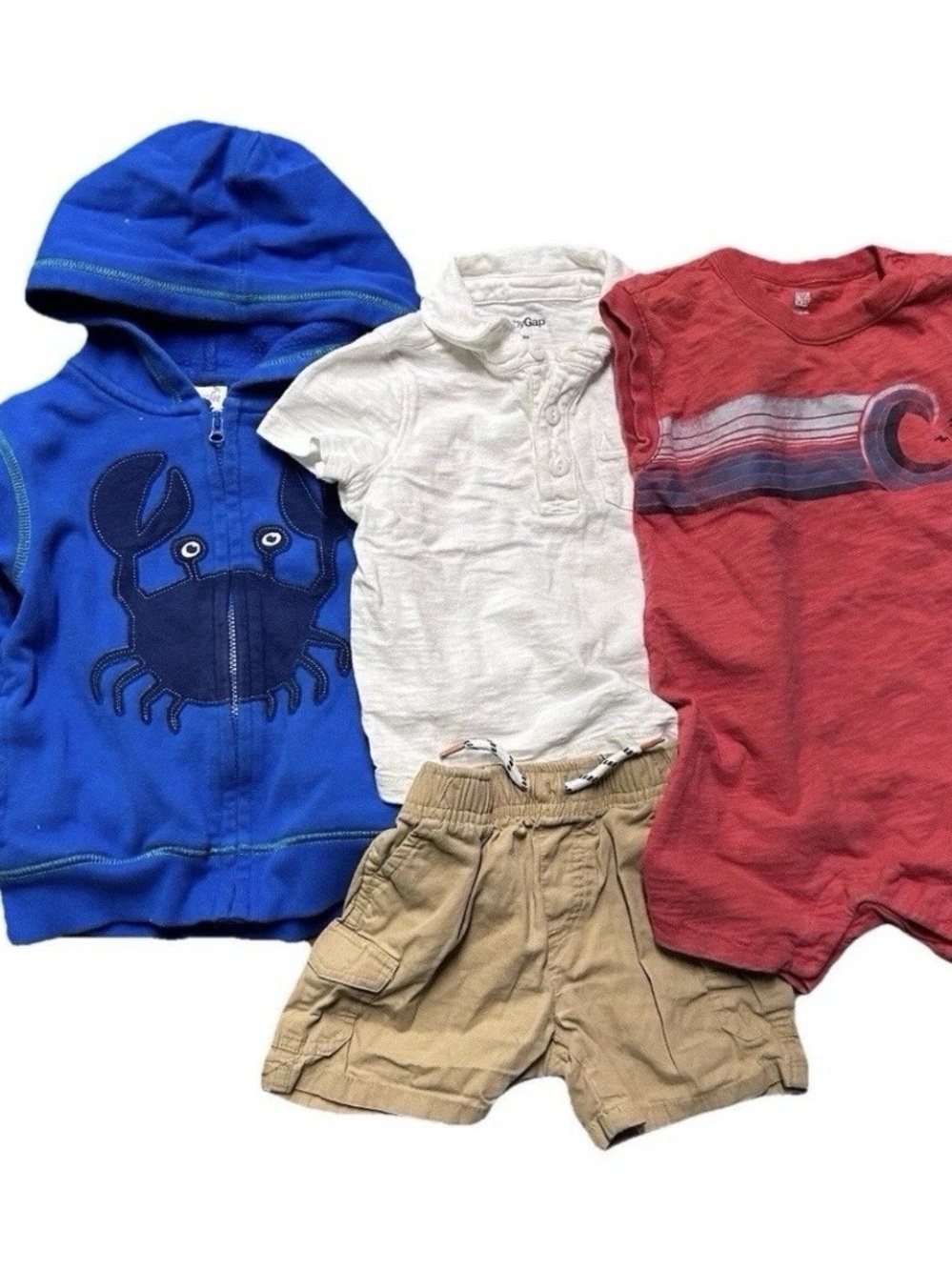 Toddler Boy Summer Clothing Gap Romper Polo Shorts Sweatshirt Size 18-24 Months